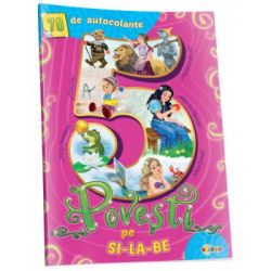 5 Povesti pe silabe roz (cu 70 autocolante)