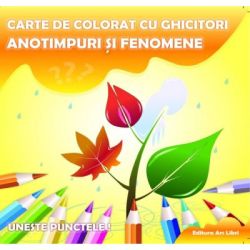 Carte de colorat cu ghicitori. Uneste punctele. Anotimpuri si Fenomene