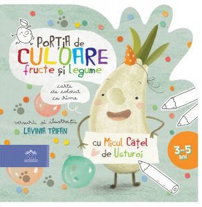 Porția de culoare. Fructe și legume. Carte de colorat cu rime