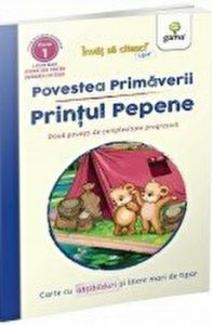 Povestea primaverii. Printul Pepene. Doua povesti de complexitate progresiva. Carte cu abtibilduri si litere mari de tipar