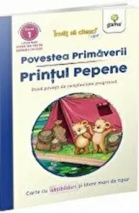 Povestea primaverii. Printul Pepene. Doua povesti de complexitate progresiva. Carte cu abtibilduri si litere mari de tipar