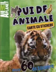 Carte cu stickere: Pui de animale