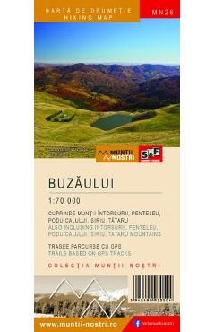 Muntii Buzaului. Harta de drumetie. Muntii nostri