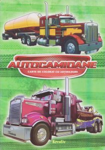 Autocamioane - Carte de colorat cu abtibilduri
