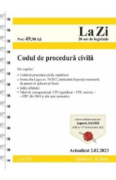 Codul de procedura civila Act.2 februarie 2023 Ed.Spiralata