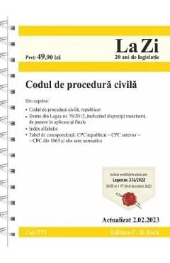 Codul de procedura civila Act.2 februarie 2023 Ed.Spiralata de Autor Anonim