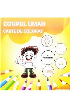 Corpul uman - Carte de colorat cu abtibilduri