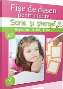 Fise de desen pentru fetite. Scrie si sterge!