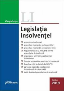 Legislatia insolventei. Actualizata 17 septembrie 2019