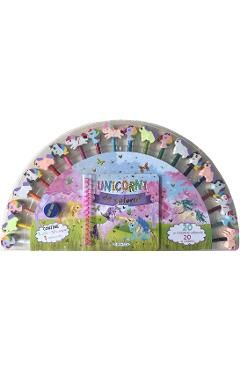 Unicorni de colorat20 creioane