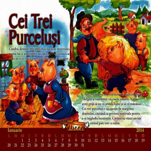 Calendar 2014. Cei trei purcelusi