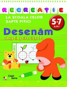 Desenam dupa patratele, caiet de lucru 5-7 ani