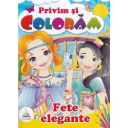 Privim si coloram. Fete elegante