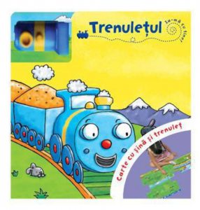 Trenuletul . Carte cu sina si trenulet