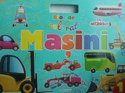 Masini 2. Bloc de colorat cu abtibilduri