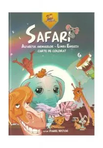 Safari. Alfabetul animalelor - limba engleză. Carte de colorat de Daniel Nistor