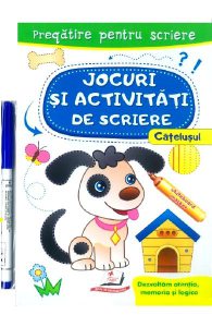 Scrie si sterge. Catelusul. Jocuri si activitati de scriere. Caiet refolosibilwhiteboard marker