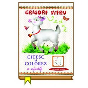 Citesc si colorez cu autocolante - Iedul de Grigore Vieru