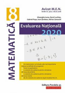 Evaluare Nationala 2020. Clasa a VIII-a. Matematica