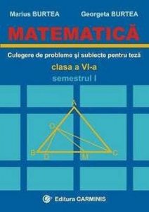 Matematica. Clasa a VI-a. Culegere de probleme si subiecte pentru teze. Semestrul I