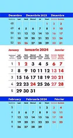 Calendar de birou 2024 triptic tip piramida