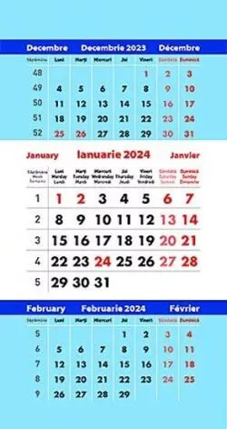 Calendar de birou 2024 triptic tip piramida