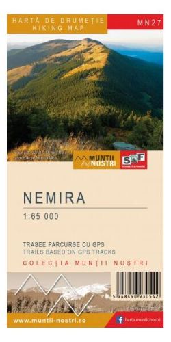 Munții Nemira. Hartă de drumeție