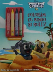 Disney. Prietenii catelusi. Coloram cu Bingo si Rolly. Contine 4 creioane cerate
