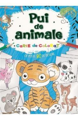Pui de animale. Carte de colorat