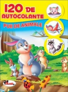 120 de autocolante - Puii de animale