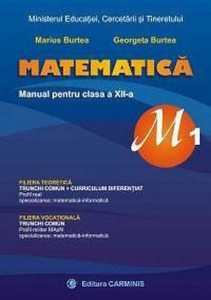 Matematica M1. Manual pentru clasa a XII-a