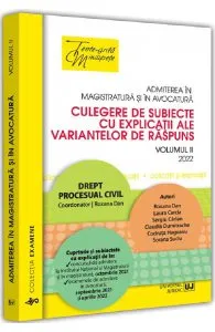Admiterea in magistratura si in avocatura 2022. Vol.2 de Cristina Codruta Hageanu