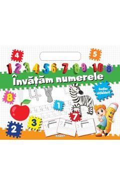 Bloc cu abtibilduri. Invatam numerele