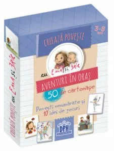 Creeaza povesti cu Ema si Eric. Aventuri in oras. 50 de cartonase. Povesti nenumarate si 10 idei de jocuri