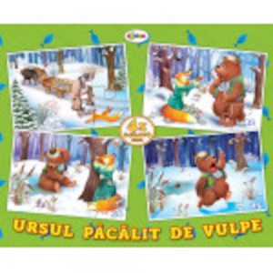 Puzzle - ursul pacalit de vulpe (4 imagini - 59 de piese)