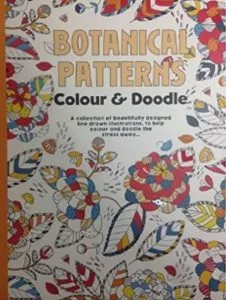 Adult colouring book. Botanical patterns. Colour & Doodle
