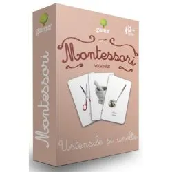 Carti de joc Montessori. Vocabular. Ustensile si unelte