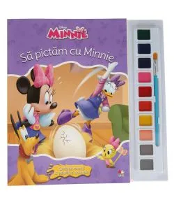 Disney. Minniea. Sa pictam cu Minnie. Carte de colorat cu pensula si acuarele