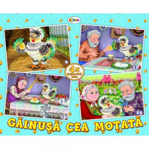 Puzzle - gainusa cea motata (4 imagini - 59 de piese)