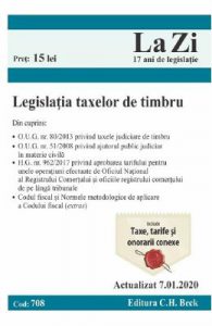 Legislatia taxelor de timbru. Act. 7.01.2020