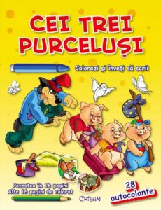 Colorezi si inveti sa scrii - Cei trei purcelusi