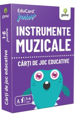 Instrumente muzicale. Cărți de joc educative (3  ani)