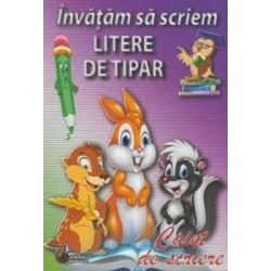 Invatam sa scriem litere de tipar. Caiet de scriere