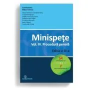 Minispete. Volumul 4. Procedura penala. Editia 3-a de Mihail Udroiu