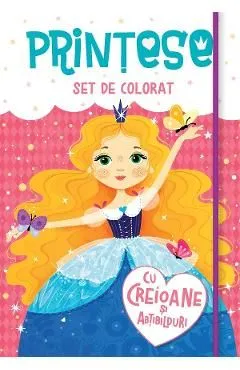 Printese. Set de colorat cu creioane si abtibilduri de Autor Anonim