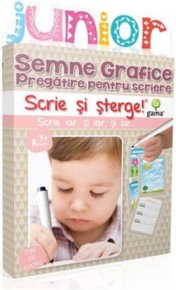 Semne grafice. Pregătire pentru scriere. Junior. Scrie și șterge! (3-5 ani)