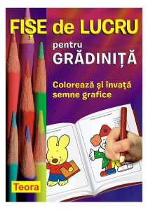 Fișe de lucru pentru grădiniță. Colorează și învață semne grafice