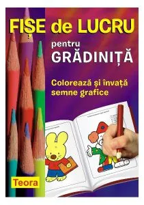 Fișe de lucru pentru grădiniță. Colorează și învață semne grafice