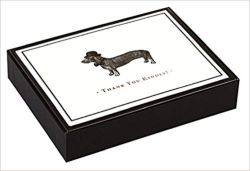 Vintage Prints Dapper Dachshund Luxe Thank You Notes