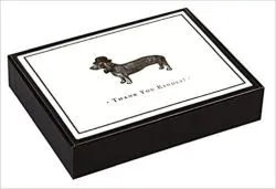 Vintage Prints Dapper Dachshund Luxe Thank You Notes